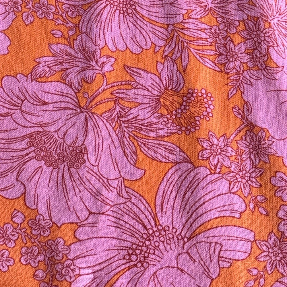Universal Thread Pink & Orange Floral Button-Down Shirt - Picture 4 of 9